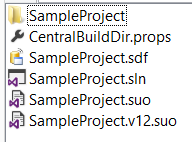 Ordnerstruktur des Projektmappenverzeichnisses nach Umbenennung des Projektes